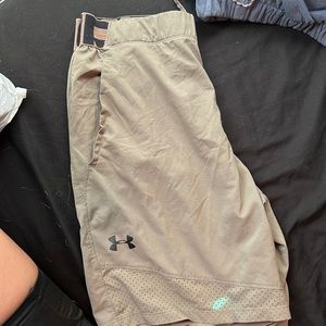 Exes under armor shorts!
